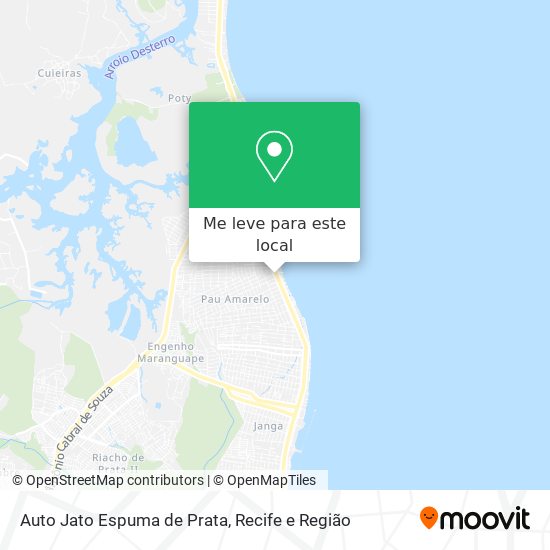 Auto Jato Espuma de Prata mapa