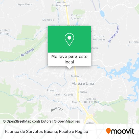 Fabrica de Sorvetes Baiano mapa