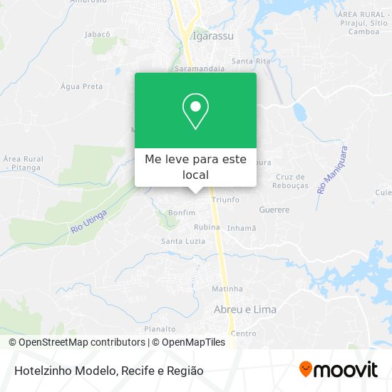 Hotelzinho Modelo mapa