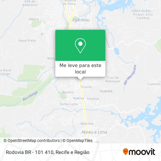 Rodovia BR - 101 410 mapa