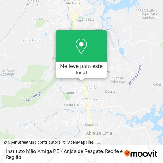 Instituto Mão Amiga PE / Anjos de Resgate mapa