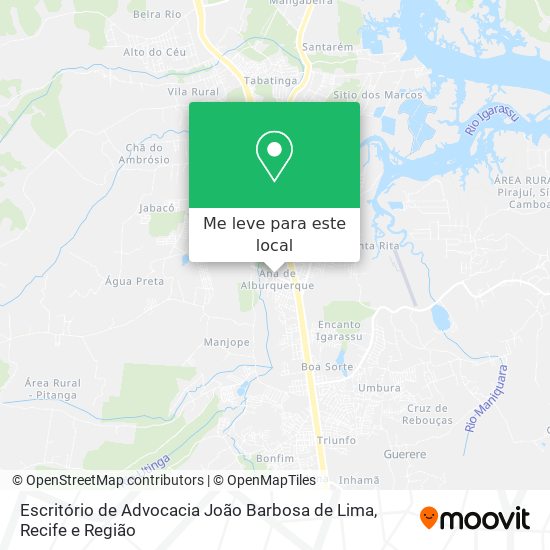 Escritório de Advocacia João Barbosa de Lima mapa