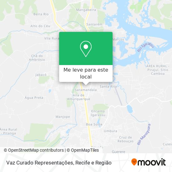 Vaz Curado Representações mapa