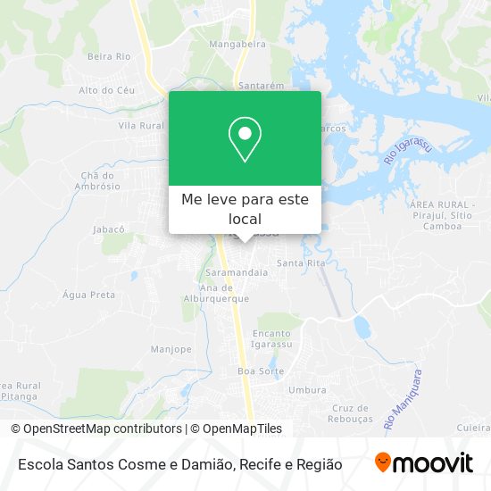 Escola Santos Cosme e Damião mapa
