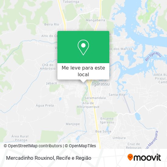 Mercadinho Rouxinol mapa