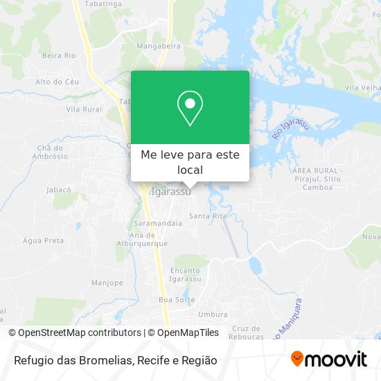 Refugio das Bromelias mapa