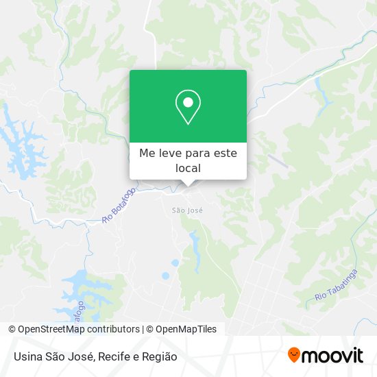 Usina São José mapa