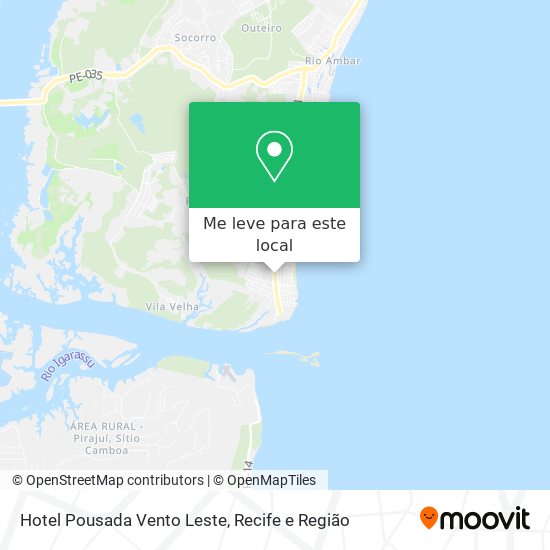 Hotel Pousada Vento Leste mapa