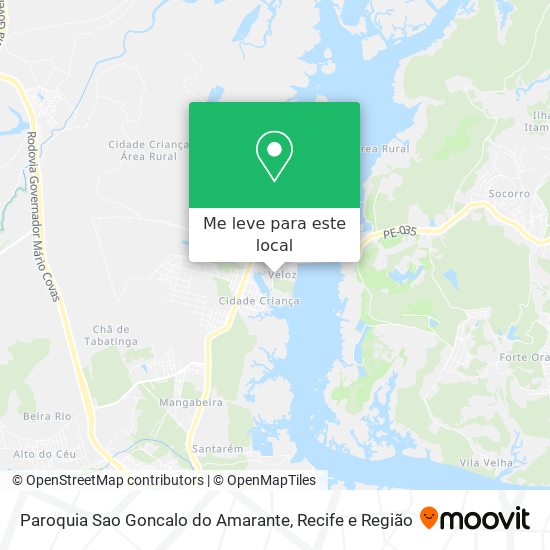 Paroquia Sao Goncalo do Amarante mapa