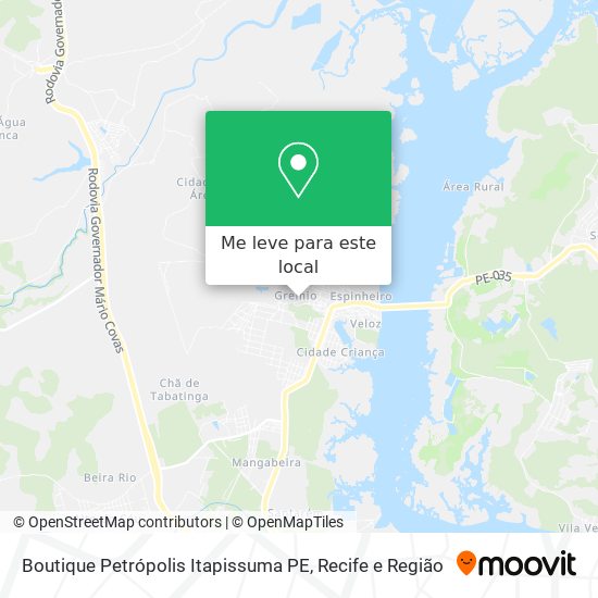 Boutique Petrópolis Itapissuma PE mapa