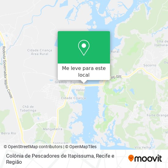 Colônia de Pescadores de Itapissuma mapa