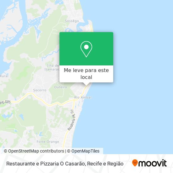 Restaurante e Pizzaria O Casarão mapa