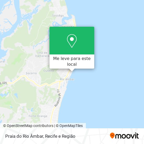 Praia do Rio Âmbar mapa