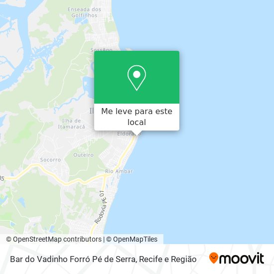 Bar do Vadinho Forró Pé de Serra mapa