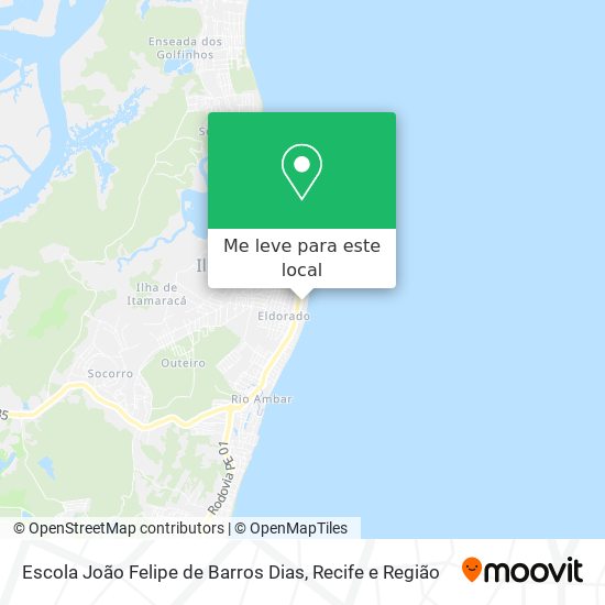 Escola João Felipe de Barros Dias mapa