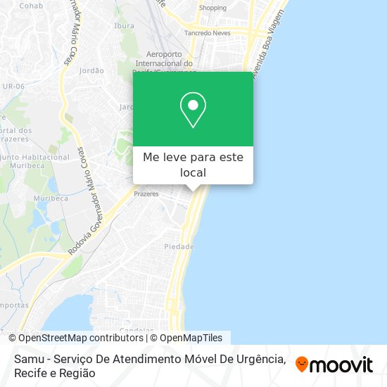 Samu - Serviço De Atendimento Móvel De Urgência mapa
