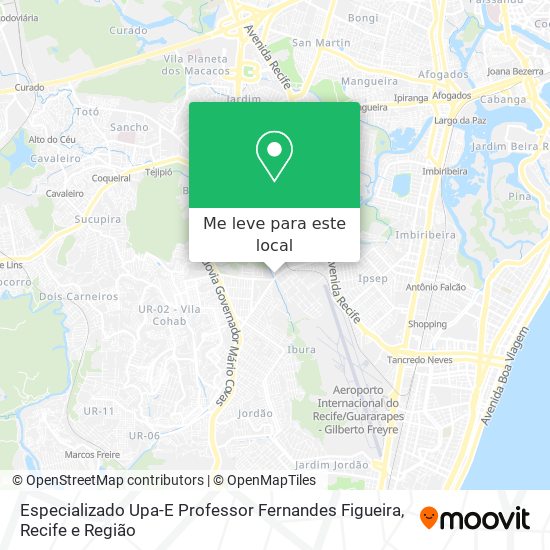 Especializado Upa-E Professor Fernandes Figueira mapa