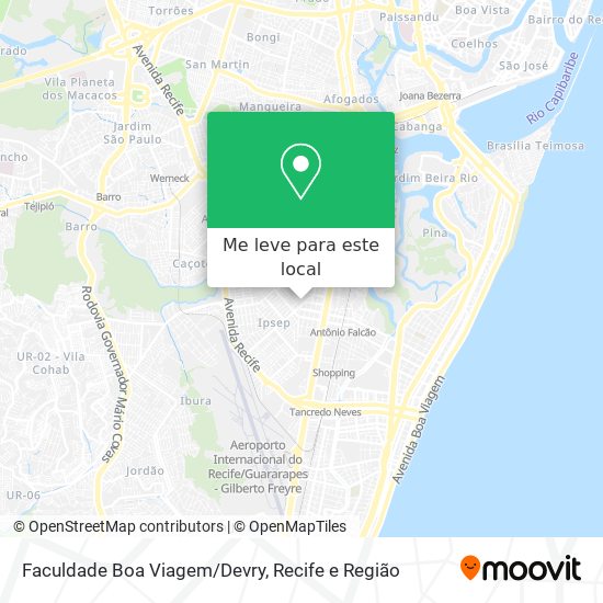 Faculdade Boa Viagem/Devry mapa
