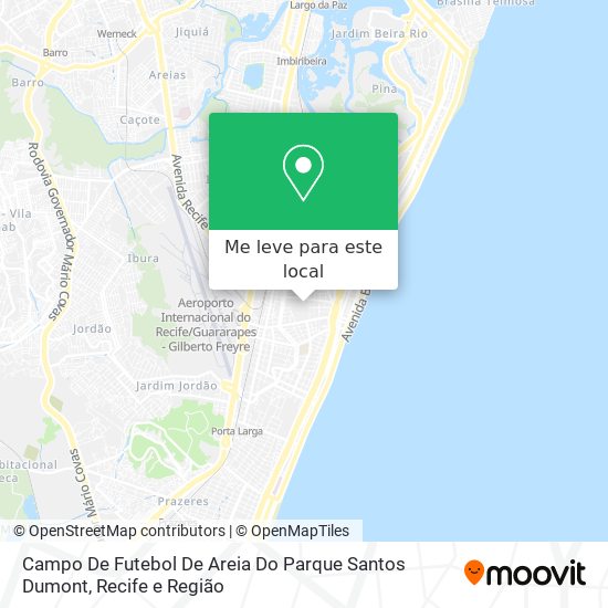 Campo De Futebol De Areia Do Parque Santos Dumont mapa
