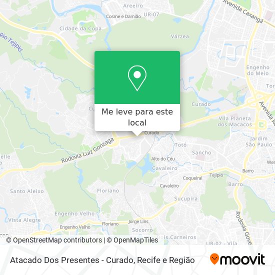 Atacado Dos Presentes - Curado mapa