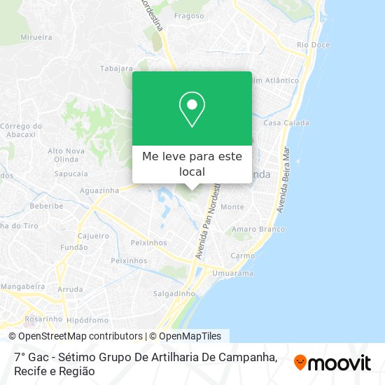 7° Gac - Sétimo Grupo De Artilharia De Campanha mapa