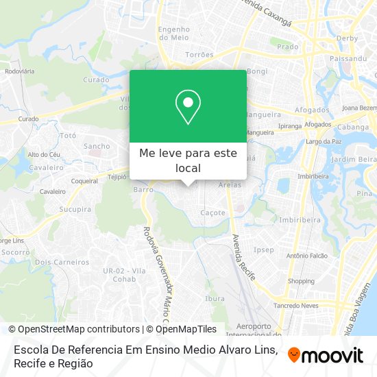 Escola De Referencia Em Ensino Medio Alvaro Lins mapa