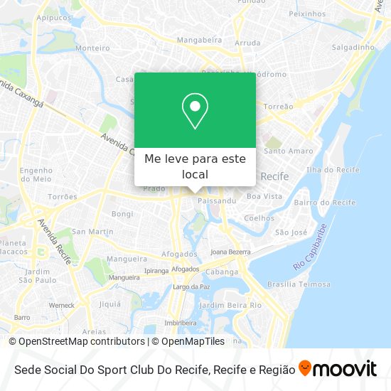 Sede Social Do Sport Club Do Recife mapa