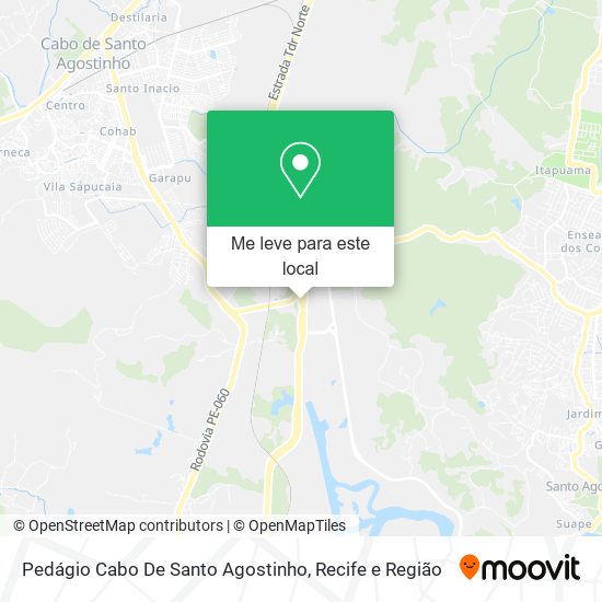 Pedágio Cabo De Santo Agostinho mapa