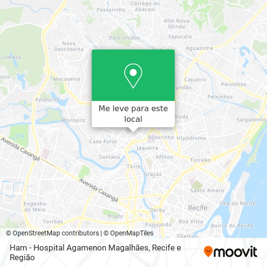 Ham - Hospital Agamenon Magalhães mapa