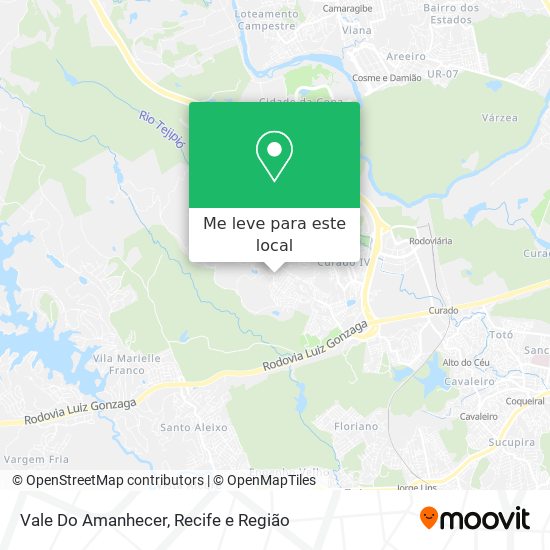 Vale Do Amanhecer mapa