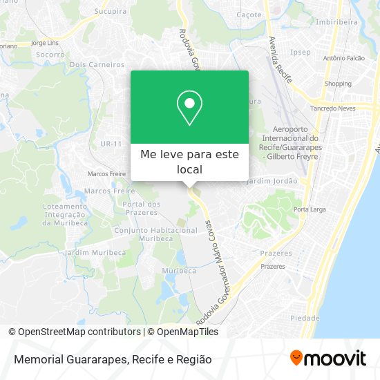 Memorial Guararapes mapa