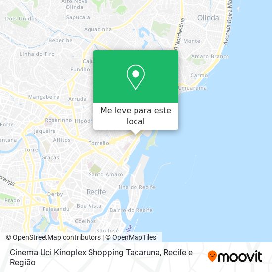 Cinema Uci Kinoplex Shopping Tacaruna mapa