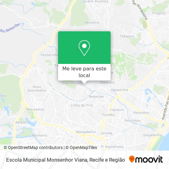 Escola Municipal Monsenhor Viana mapa