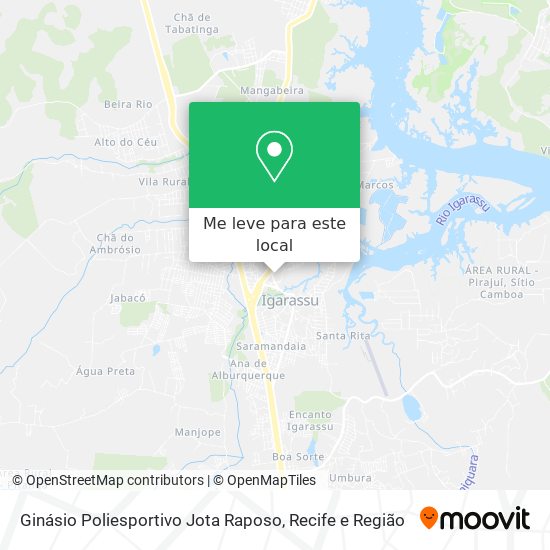 Ginásio Poliesportivo Jota Raposo mapa