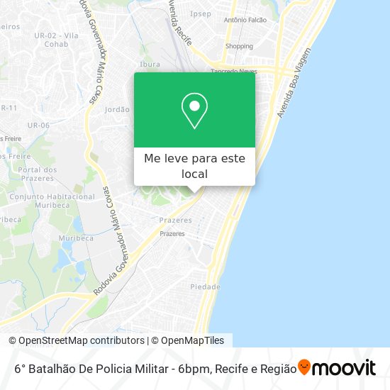 6° Batalhão De Policia Militar - 6bpm mapa