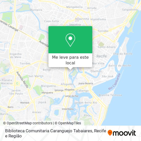 Biblioteca Comunitaria Caranguejo Tabaiares mapa