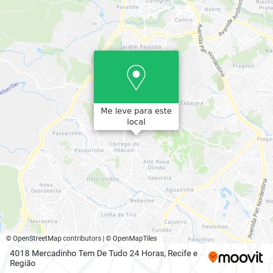 4018 Mercadinho Tem De Tudo 24 Horas mapa