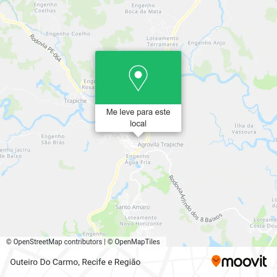 Outeiro Do Carmo mapa