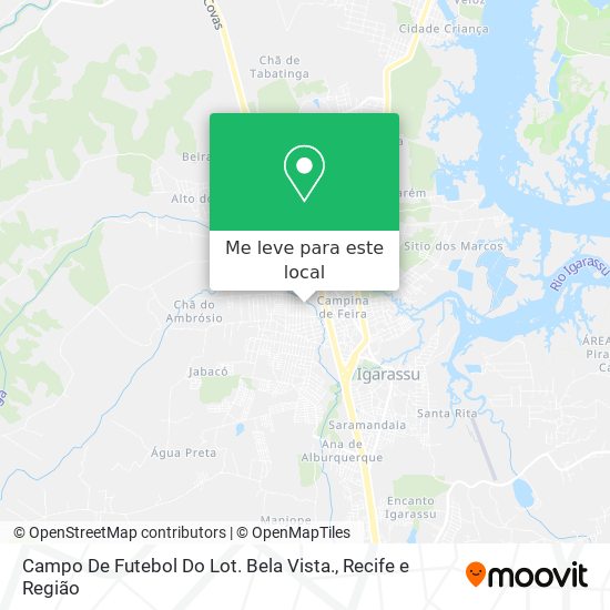 Campo De Futebol Do Lot. Bela Vista. mapa