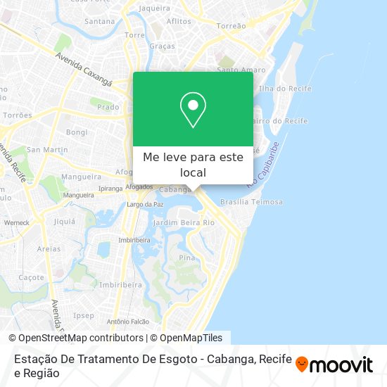 Estação De Tratamento De Esgoto - Cabanga mapa