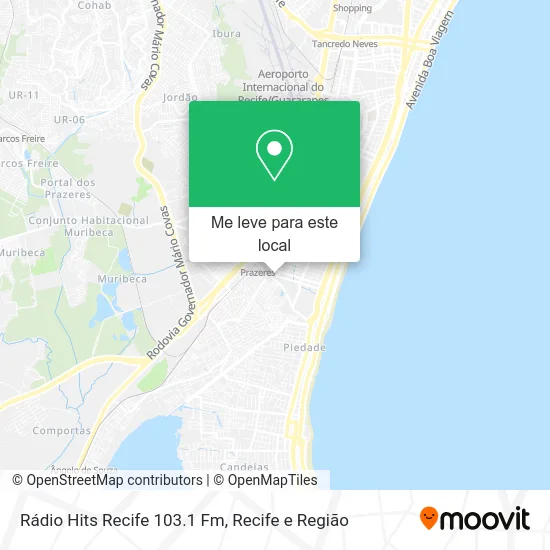 Rádio Hits Recife 103.1 Fm mapa