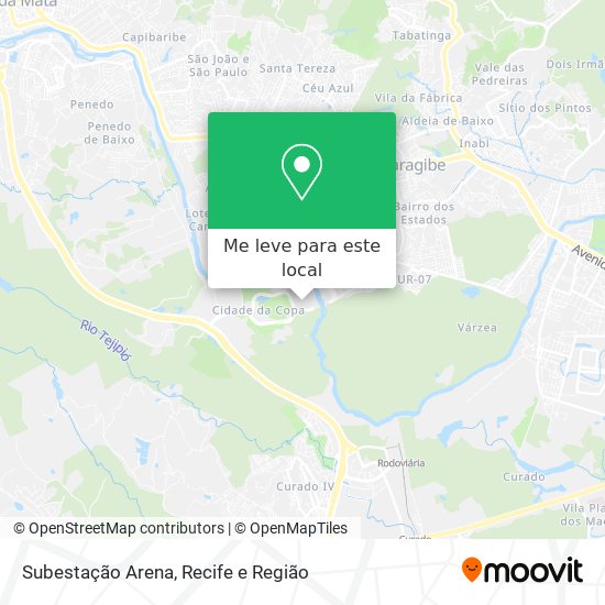 Subestação Arena mapa