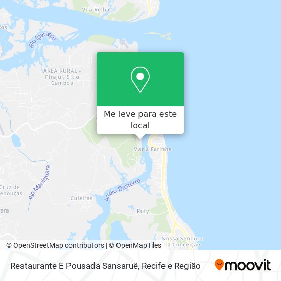 Restaurante E Pousada Sansaruê mapa