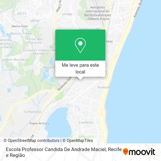 Escola Professor Candida De Andrade Maciel mapa