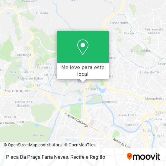 Placa Da Praça Faria Neves mapa