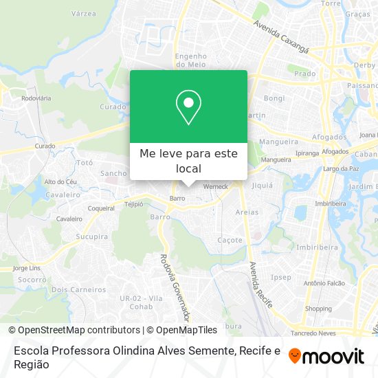 Escola Professora Olindina Alves Semente mapa