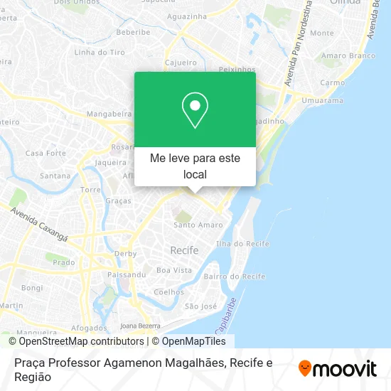 Praça Professor Agamenon Magalhães mapa