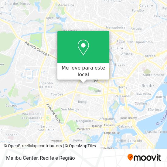 Malibu Center mapa