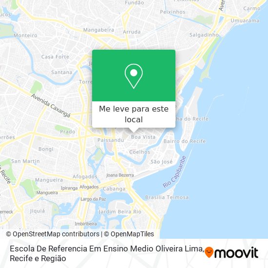 Escola De Referencia Em Ensino Medio Oliveira Lima mapa