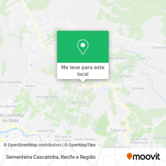 Sementeira Cascatinha mapa